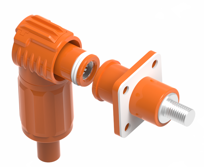 BEC 120A 1000V 90° PLUG Y KEY BLACK 25MM² 