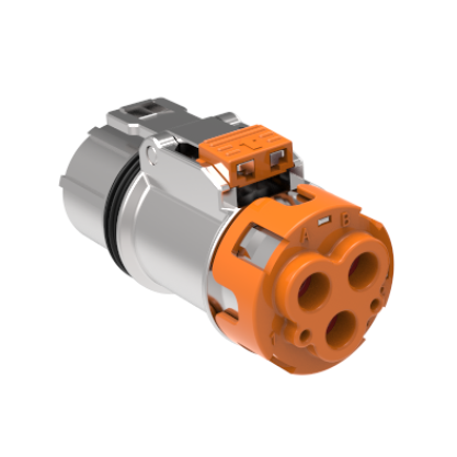LVC系列 40A 1000V HVIL 360°屏蔽 2.5平方 橙色X键位 直插头 